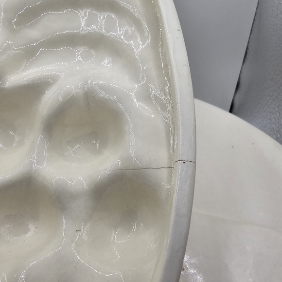 Vintage Hand Painted Vegetable Pot Ceramic Cookie Jar Serving Dish Marked As Is - Picture 15 of 16